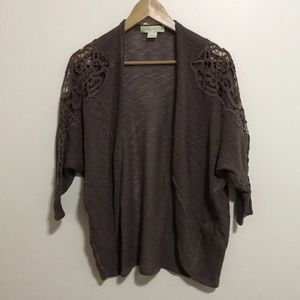 Taupe thin knit cardigan